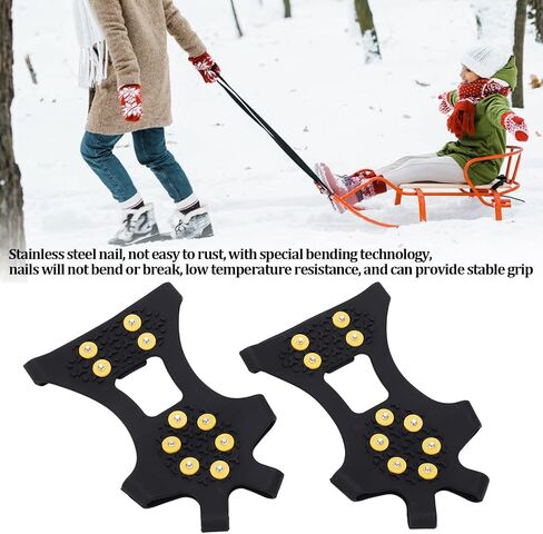 10 Tooth Outdoor Climbing Crampons Anti Slip Stainless Steel Mountaineering Ice Snow Gripper in Saudi Arabia