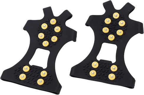 10 Tooth Outdoor Climbing Crampons Anti Slip Stainless Steel Mountaineering Ice Snow Gripper in Saudi Arabia