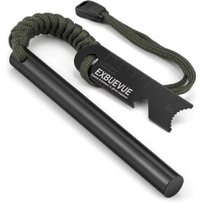 بداية النار ، 4 '' Ferro Rod Outdoor Survival Tools Flint and Steel with Stricker ، Paracord Paracord for Bushcraft ، Champing ، Theking Kits in Kuwait
