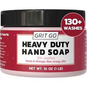 صابون اليد الصناعي Grit Go، مزيل الشحوم منظف اليد بالحجر الجيري المطحون يزيل الشحوم والزيت والقطران والصدأ من اليدين، مصنوع لميكانيكا السيارات وعمال البناء والأيدي العاملة، صنع في أمريكا in Kuwait