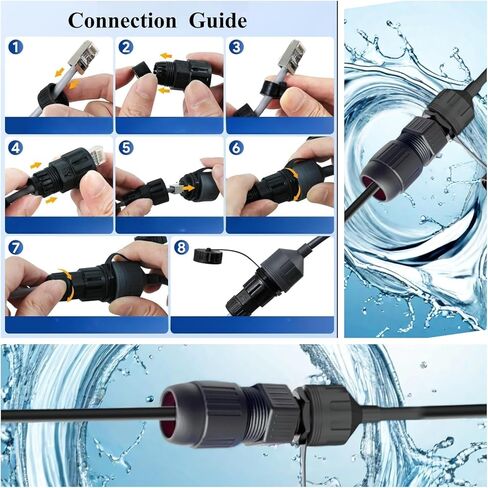 لمحول Ethernet Starlink Gen 3/Mini ، مقرنة مقاومة للماء لـ STArlink Standard SPX إلى RJ45 متوافق مع Starlink V3 ، إصلاح تمديد كابل Ethernet Mini Starlink (1) (1) in Kuwait