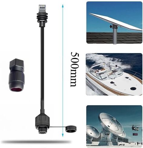 لمحول Ethernet Starlink Gen 3/Mini ، مقرنة مقاومة للماء لـ STArlink Standard SPX إلى RJ45 متوافق مع Starlink V3 ، إصلاح تمديد كابل Ethernet Mini Starlink (1) (1) in Kuwait