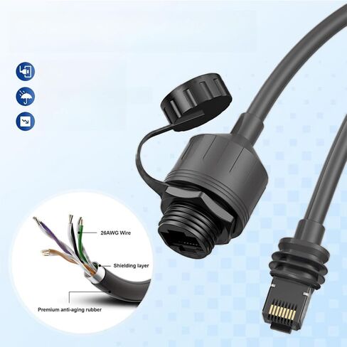 لمحول Ethernet Starlink Gen 3/Mini ، مقرنة مقاومة للماء لـ STArlink Standard SPX إلى RJ45 متوافق مع Starlink V3 ، إصلاح تمديد كابل Ethernet Mini Starlink (1) (1) in Kuwait