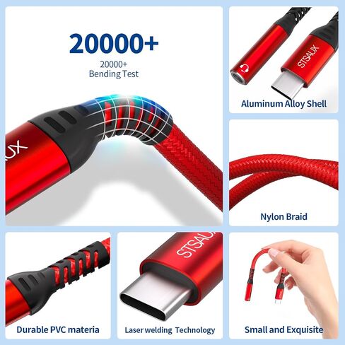 USB C إلى 3.5 مم محول مقبس سماعة الرأس (2 عبوة) لـ iPhone 16/16 Pro/15/15 Pro/Pro Max/Plus ، Type C Aux Aux Dongle Cable Compate مع iPad ، Samsung Galaxy S24 S23/S23/S22/S21ultra ، Macbook in Saudi Arabia