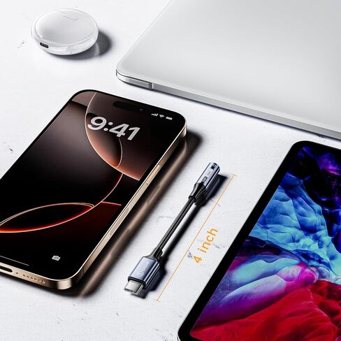 USB C إلى 3.5 ملم محول مقبس سماعة الرأس الإناث ، USB C إلى AUX AUX AUDOIO DONGLE CABLE CALL متوافق مع iPhone 16 15 Pro Max ، Samsung Galaxy S24/S23/S22 Ultra ، Pixel ، iPad Pro ، MacBook in Saudi Arabia