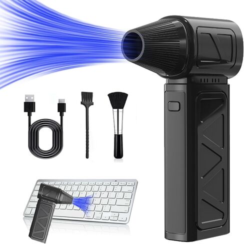 Compressed Air Duster 130000 RPM Electric Air Duster, Reusable no Canned Keyboard Cleaner for Office, Cordless Air Duster for Computer/Car in Saudi Arabia
