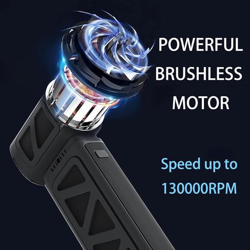 Compressed Air Duster 130000 RPM Electric Air Duster, Reusable no Canned Keyboard Cleaner for Office, Cordless Air Duster for Computer/Car in Saudi Arabia