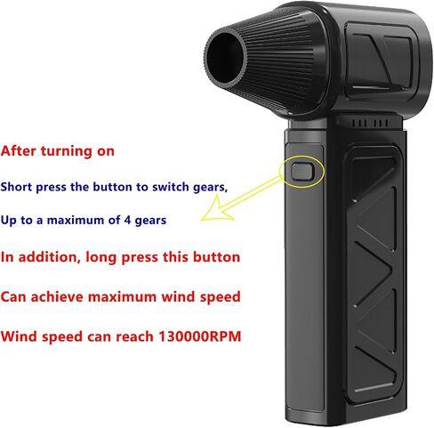 Compressed Air Duster 130000 RPM Electric Air Duster, Reusable no Canned Keyboard Cleaner for Office, Cordless Air Duster for Computer/Car in Saudi Arabia