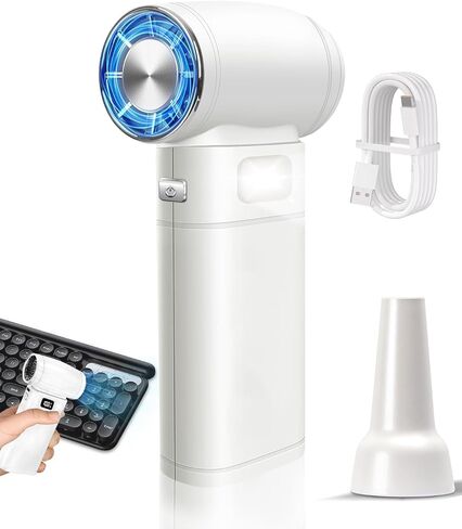 Handheld Mini Turbo Fan 120000RPM 6-Speed Turbo Power 9000mAh Portable High Speed Cooling Air Blower Cordless Air Duster Hair Dryer with LCD Display SOS Light for Travel Outdoor in Saudi Arabia