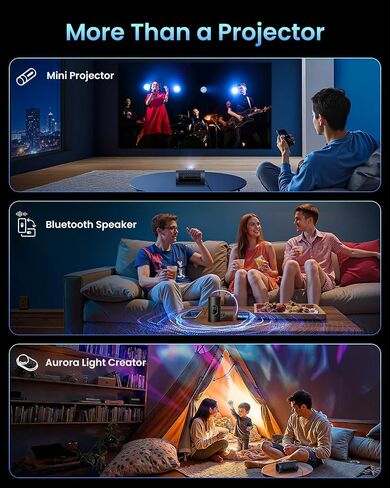 JMGO PicoPlay 1080P Smart Portable Projector, Google TV, 400ISO Lumens, 8W Dolby Digital, 3D-Active, HDR10, Mini Projector with WiFi & Bluetooth for Home, Outdoor, Include Optical Filter in Saudi Arabia