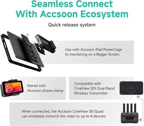 Accsoon SeeMo Pro SDI&HDMI Video Capture Adapter, 1080P 60FPS Real-time Monitoring/Livestreaming/Recording, HDMI to USB-C Video Capture Terminal, Turns iOS into On-Camera Monitor for Multiple Shooting in Saudi Arabia