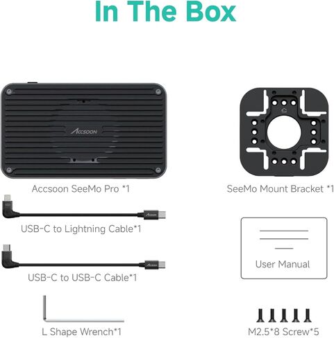 Accsoon SeeMo Pro SDI&HDMI Video Capture Adapter, 1080P 60FPS Real-time Monitoring/Livestreaming/Recording, HDMI to USB-C Video Capture Terminal, Turns iOS into On-Camera Monitor for Multiple Shooting in Saudi Arabia