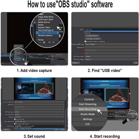 Video Capture Card, Hdmi Video Capture Card, USB Capture Card,4K HDMI to USB2.0, Record via DSLR Camcorder Cam for High Definition Acquisition, for Broadcasting, Amamzing Record, Meeting,ect. (Black) in Saudi Arabia