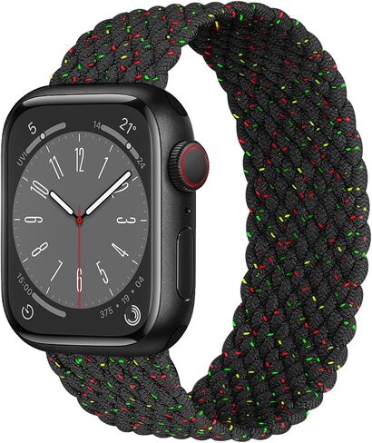 Braided Solo Loop for Apple Watch Band 40mm 42mm 41mm 38mm 44mm 46mm 45mm Ultra/2 49mm Men/Women,Stretchy Nylon Sport wristband Strap for iWatch Bands series 10/9/8/7/6 5/4/3/SE 40 44 42 41 45 46 mm in Saudi Arabia