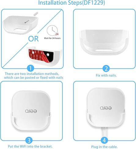 Wall Mount Holder Only for eero 7 Router - No Messy Wires, Space Saving, Wall Stand Bracket Compatible with eero 7 Mesh WiFi System (1-Pack,White) in Saudi Arabia