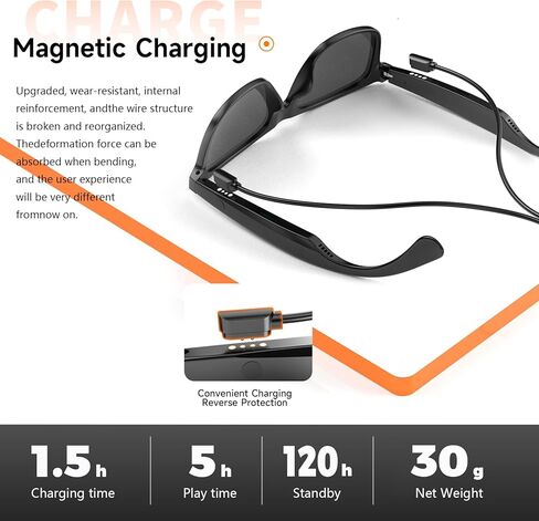 نظارات الترجمة AI نظارات ذكية للنساء رجال بلوتوث مع الدردشة GPT 164 LANGUE Blue Light و UV Lens Clear Clear With Geaker Sunglasses Fortravel Meeting Trade Business in Kuwait