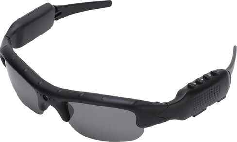 WiFi Camera Glasses, 1080P Video Sunglasses with 140° Wide Angle, 128GB Card Expansion, Loop Recording, for Cycling, Camping, Driving, Traveling in Saudi Arabia