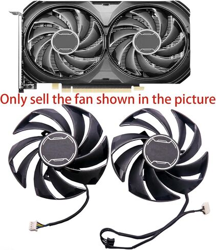 أفضل بانيات 85 مم رسومات جديدة بطاقة فيديو تبريد بطاقة التبريد لـ MSI RTX 4060 RTX 4060TI Ventus 2x PLD09210S12HH 40MM 4PIN in Saudi Arabia