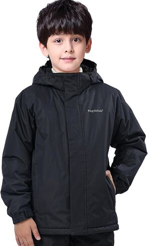 Boy's Waterproof Ski Jacket,Kids Warm Winter Snow Coat,Hooded Fleece Outwear,Windproof RainCoat in Saudi Arabia