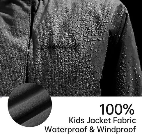 Boy's Waterproof Ski Jacket,Kids Warm Winter Snow Coat,Hooded Fleece Outwear,Windproof RainCoat in Saudi Arabia