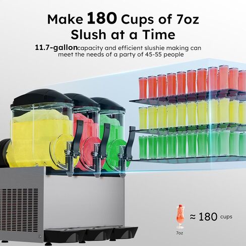 آلة شرب مركبة مزدوجة دبابة مزدوجة الخزان 1050W من الفولاذ المقاوم للصدأ Margarita النبيذ صانع Slush Smoothies لصنع مطعم بار حفلة in Kuwait