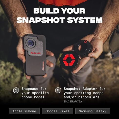 حالة هاتف Ollin Snapshot Digiscoping - تقنية متمسك بالنفس المغناطيسي ، للمناظير ، وتصوير النطاقات ، والصيد ، والتصوير الفوتوغرافي للحياة البرية ، وتوافق مع Samsung Galaxy S25 in Saudi Arabia