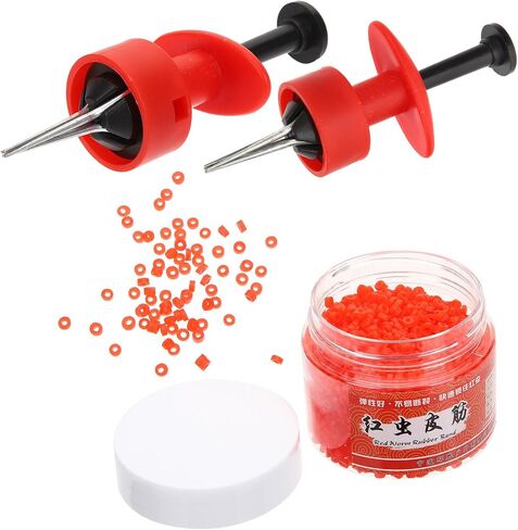 2Pcs Bait Clips Fishing Lures Baits Clip Portable Bloodworm Clips Fishing Bait Rubber Bands Fishing Tackle Accessories in Saudi Arabia