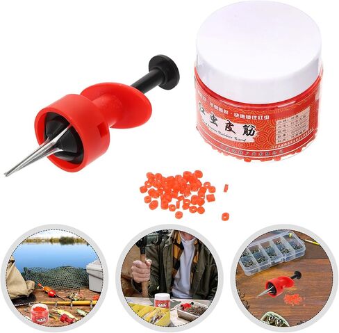 2Pcs Bait Clips Fishing Lures Baits Clip Portable Bloodworm Clips Fishing Bait Rubber Bands Fishing Tackle Accessories in Saudi Arabia