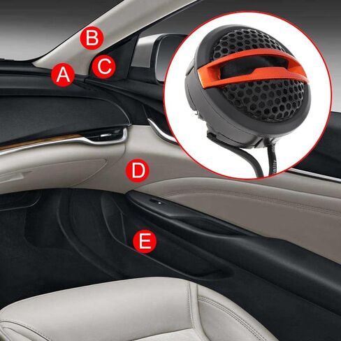 Car Tweeters, 2pcs 150W High Efficiency Mini Dome Tweeter Speakers Universal Stereo Automobile Loudspeaker for Car Audio System in Saudi Arabia