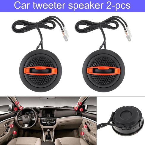 Car Tweeters, 2pcs 150W High Efficiency Mini Dome Tweeter Speakers Universal Stereo Automobile Loudspeaker for Car Audio System in Saudi Arabia