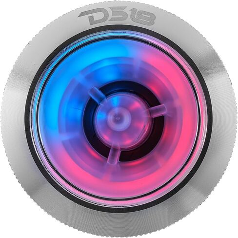 DS18 PRO-TW7LD 2.3" Neodymium Super Bullet Tweeter with Digital LED Lights - 1" Voice Coil, Transparent Polycarbonate Body and Bullet, 200W Max,100W RMS, 4 Ohms, Built-in Crossover - 1 Speaker in Saudi Arabia