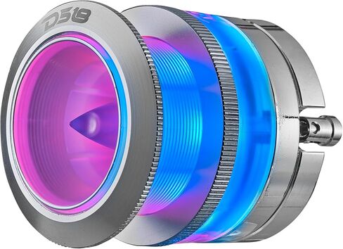 DS18 PRO-TW7LD 2.3" Neodymium Super Bullet Tweeter with Digital LED Lights - 1" Voice Coil, Transparent Polycarbonate Body and Bullet, 200W Max,100W RMS, 4 Ohms, Built-in Crossover - 1 Speaker in Saudi Arabia