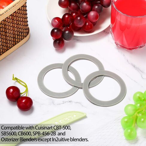 باو 5 حزمة حزمة من جثاب مطاطية استبدال ختم قطع الخلاط استبدال Silicone O-Ring Seal ختم متوافق مع Oster و Osterizer Cuisinart CBT-500 ، SB5600 ، CB600 ، SPB-456-2B خلاط (رمادي) in Saudi Arabia
