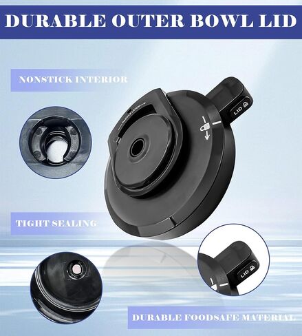 Outer Bowl Lid with Blade for Ninja Creami NC301 Replacement Lid with Attached Paddle Blade, Compatible with NC299AMZ/NC301/NC300/NC201/NC101 Series in Saudi Arabia