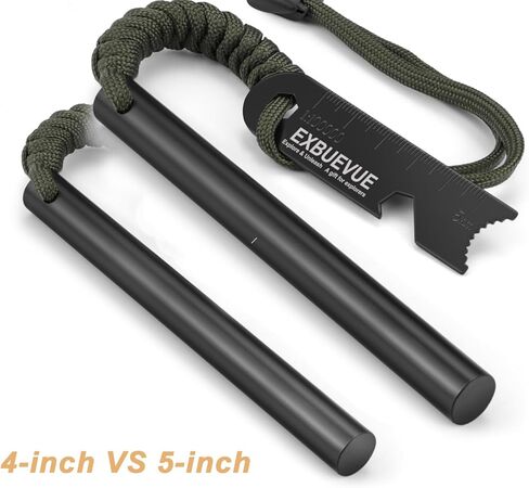 بداية النار ، 4 '' Ferro Rod Outdoor Survival Tools Flint and Steel with Stricker ، Paracord Paracord for Bushcraft ، Champing ، Theking Kits in Kuwait