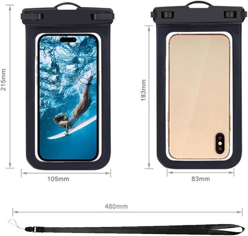 Waterproof Bags Large Size, Clear Watertight Pouch Holder for Document Map Camera Mobile Phone Car Key, fits Kayaking Boating Hiking Water Sports in Saudi Arabia