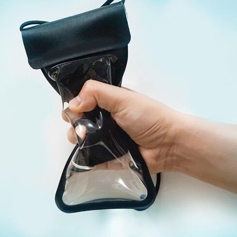 Waterproof Pouch,IPX8 Waterproof Case Bag Holder Dry Pouch to 7.5" for Kayaking Swimming Beach(Black) in Saudi Arabia