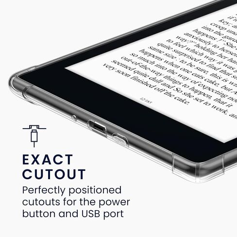 غطاء Kwmobile متوافق مع Amazon Kindle Paperwhite (2024)/Colorsoft Case - غطاء EREADER - غطاء واقي CASE TPU - مرن وخفيف الوزن - شفاف in Saudi Arabia