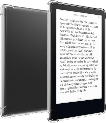 غطاء Kwmobile متوافق مع Amazon Kindle Paperwhite (2024)/Colorsoft Case - غطاء EREADER - غطاء واقي CASE TPU - مرن وخفيف الوزن - شفاف in Saudi Arabia