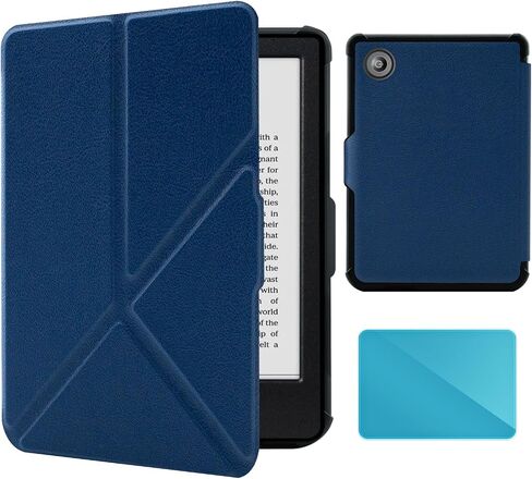 Case for kobo Clara BW/Clara 2E/Tolino Shine Color/Shine 5 /Shine 4, Includes a Screen Protector, with Auto Sleep/Wake, Premium PU Leather Cover (Blue) in Saudi Arabia