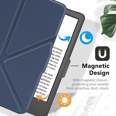 Case for kobo Clara BW/Clara 2E/Tolino Shine Color/Shine 5 /Shine 4, Includes a Screen Protector, with Auto Sleep/Wake, Premium PU Leather Cover (Blue) in Saudi Arabia