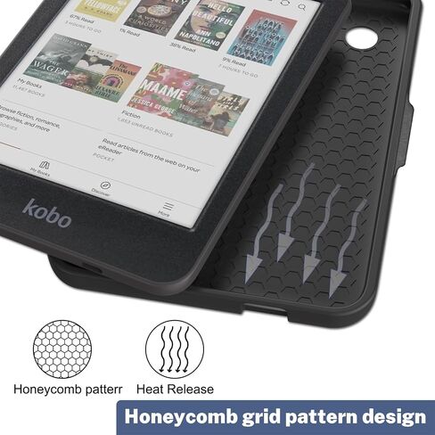 Case for kobo Clara BW/Clara 2E/Tolino Shine Color/Shine 5 /Shine 4, Includes a Screen Protector, with Auto Sleep/Wake, Premium PU Leather Cover (Blue) in Saudi Arabia