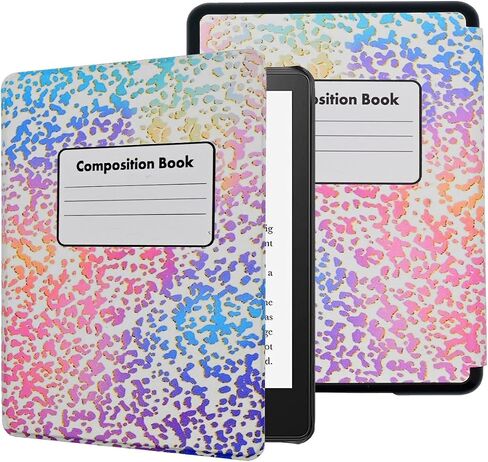 Case for 6.8" Kindle Paperwhite (11th Generation-2021) and Kindle Paperwhite Signature Edition, Book Lover Gifts Lightweight PU Leather Cover with Auto Wake/Sleep, Bookshelf Cat in Saudi Arabia
