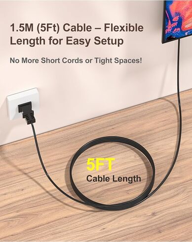 كابل VHBW 5FT متوافق مع شاحن Partybox JBL 310 110 320 120 1000 710 100 300 على المتحدث ، Onn Party Speaker 2 Prong AC Cord in Saudi Arabia
