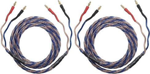 KK Cable BS-SK 1PAIR SET (8BANANA TOTAL) HIFI 6N OFC SPEALER ، FANANA SILP TO BANANA CLOP. BS-SK (3M (9.84 قدم)) in Kuwait