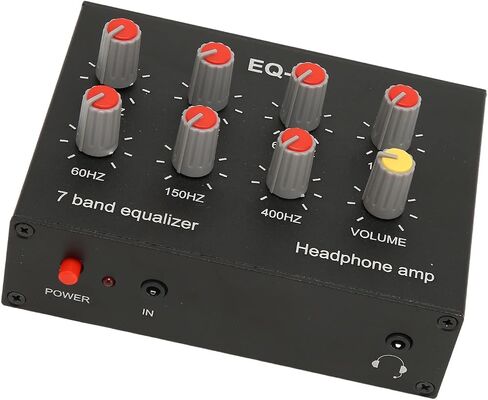 EQ-7 7 Band EQ Equalizer, Input Output, 12dB High Bass Adjustment, Dual Channel 3.5mm Interface Equalizer Car Audio for Home Stereo in Saudi Arabia