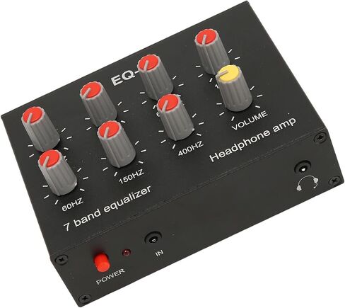 EQ-7 7 Band EQ Equalizer, Input Output, 12dB High Bass Adjustment, Dual Channel 3.5mm Interface Equalizer Car Audio for Home Stereo in Saudi Arabia