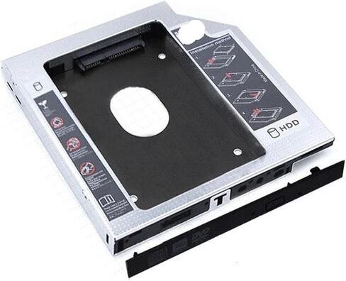 Aluminum 9.5mm 12.7mm 2nd Second HDD Caddy SATA 3.0 Case Box for 2.5" SSD DVD CD-ROM Enclosure Adapter Hard Disk Drive(9.5MM) in Saudi Arabia
