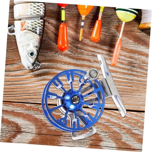 Yardwe Aluminium Alloy Fly Fishing Reel Outdoor Sea Fishing Wheel Durable Lightweight Practical Accessories for Right Hand Blue Model in Saudi Arabia