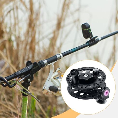 Yiju Fly Fishing Reel No Bearing PP Lustic for Ice Fishing v Groove Spool Assectory Simple Assembly Sturdy Dia 2.4inch in Saudi Arabia